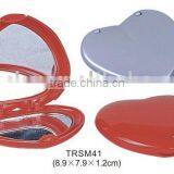 Plastic Heart Shaped Pocket Mirror/folding Custom Logo Compact Mirror thumbnail-1