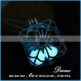 Plating Platinum+Sky Blue Luminous Fahion Luminous Stone Necklace Essential Oil Diffuser Glow in the Dark Necklace thumbnail-6