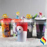 BPA Free Customized Made pp Plastic Cup With Top Figurine thumbnail-2