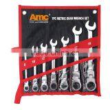 7PC Metric Gear Wrench Set (17079 Wrench Set, Repair Tool, Hand Tool)