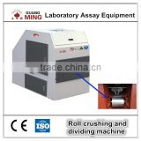 Component analysis equipment small rock crusher, double roll crusher with divider