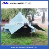 Hot sell dia 3m 4m 5m bell tents for camping canvas material