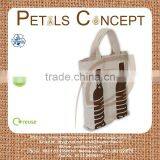Canvas Wine Tote Bag - for Two Bottle - Biodegradable thumbnail-1