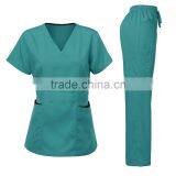 2016 Designer Medical Scrubs Medical Scrubs Uniform Women's Scrubs Medical Set Stretch With Ultra Soft Contrast Pocket thumbnail-2