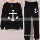 Letter Geometric Print Hoodies Pants Sets Women Sport Wear Loose Suit Tracksuit thumbnail-4