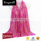 Wholesale 100% Polyester Satin Scarf With Digital Print thumbnail-1