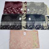Vogue Hot Winter Stylish Jacquard Acrylic Paisley Floral Pashmina Scarf for Lady thumbnail-4
