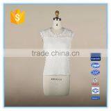 Latest White Sexy Women's Halterneck Slim Fit Lace Casual Tank Top thumbnail-1