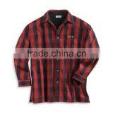 Chinese Style Men Shirt Wholesale Plaid Flannel Shirt Navy Black Chambray Shirt thumbnail-1