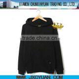 High Quanlity Black Plain Pullover Custom Hoodies With Pocket Wholesale Clothing Made in China thumbnail-1