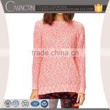 Bright Mixed Color Drop Shoulder Sleeve Crew Neck Latest Design Ladies Sweater thumbnail-1
