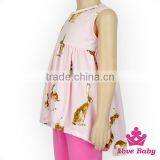 New Hot- Sale Children Baby Clothing Sleeveless Dress Summer Floral Cotton Rabbit Printing Smoking Frock Designs thumbnail-4