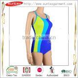 Good Elastane OEM ODM Contrasting Panel Color High Quality Woman One Piece Cswimsuit BIKINI Sedex Factory thumbnail-1