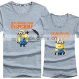 Custom Fashion Design Cartoon Print Yellow Couple T-Shirt thumbnail-6