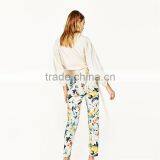 Custom Design Female Fitted Cotton Multicoloured Floral Dress Pants thumbnail-5