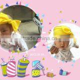 Hot Sale Kids Bright Color Hairwear Chiffon Cotton Bowknot Headband Children Baby Craft Hairband thumbnail-6