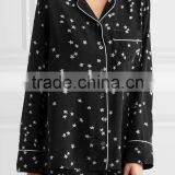 2017 High Quality Lady Pajamas Custom Print Short Sleeve Sleep Wear Wholeasle thumbnail-2