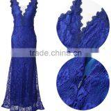 Fashion Deep V Neck Backless Maxi Long Dresses Lace Sexy Women Prom Dress for Sale thumbnail-3