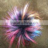 Top Quality Raccoon Fur Pom Pom for Hat/garment/key Chain thumbnail-5