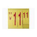 Supermarket Promotion Price Sign Board , Yellow PVC Price Tag 435x440mm
