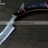 Damascus Handmade Razor/Horn handle razor/straight custom razor