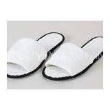 Luxury Cotton Velvet Open Toe Disposable Hotel Slippers With 5mm EVA Sole Wholesale thumbnail-1