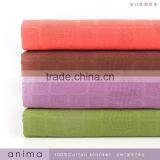 Cheap Hot Sale Gaoyang China Wholesale Yarn Dyed 100%cotton Gauze Bedroom Towel Blanket 200*230cm thumbnail-1