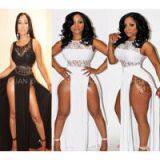 ROUND NECK SLIT DRESS