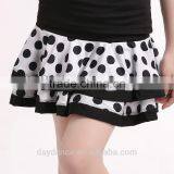 Children Polka Dot Salsa Samba Tango Ballroom Latin Skirts Suit Girls Kids Unequal Dew Shoulder Latin Dance Dress thumbnail-4
