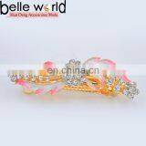 Elegant Bowknot Alloy Rhinestone French Barrette Hair Clips thumbnail-3