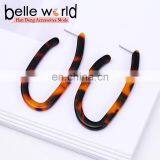 Wholesale Fashion Acetie Acid U Shaped Women's Acrylic Acetate Drop Earrings thumbnail-4