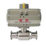 Sanitary 3pc Stainless Steel Actuated Tri-Clamped Ball Valve With Actuator thumbnail-5