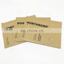 Matte Finish 3 Sided Coloured Seal Bag Recyclable Kraft Paper Bag for Women Underwear Packaging Flat Zip Lock Paper Bag Food PE thumbnail-1