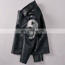 Wholesale Custom Logo Windbreaker Jacket Windproof Polyester Men's Leather Jackets thumbnail-1