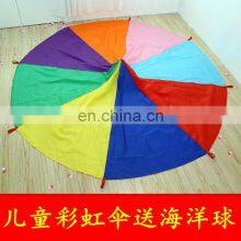 Sensory Integration Toys Kindergarten Outdoor Activity Kids Play Toy Parachute Rainbow Outdoor Playground Polyester CN;ZHE Oppbg thumbnail-5