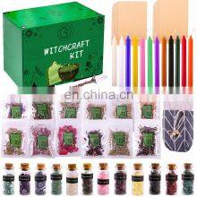 Natural Crystal Stone With Herbs Witchcraft Scented Candle DIY Scented Candle Making Accessories Kit Supplies Tools Set thumbnail-2