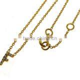 Letter Pendant Gold Plated White Topaz thumbnail-3