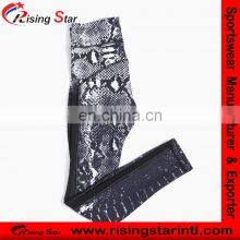 Custom Design Sublimation Printing Gym Fitness Ladies Legging Girls Black Python Print Leggings for Women thumbnail-3