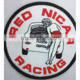 Red nicar racing 2014 new design custom patch embroidery patch embroidered patch