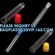 Plastic Test Tube, Round Bottom Transparent PS Plastic Blood Collection Test Tube With Spiral Top, Medical Sterile Male Urethral Swab Polyester Cotton Rayon Tip Metal Handle With PS Transport Tubes thumbnail-2