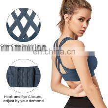 Yvette Women High Impact Sports Bras Criss Cross Back Sexy Running Bra for Plus Size thumbnail-3