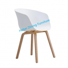 Dining Furniture Living Room Furniture Beautiful Outdoor PP Cafe Chair Backrest Armrest Plastic/Velvet Chairs thumbnail-1