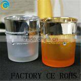 Gold Plated Glass Votive Candle Holders / Votive Cups With Rhinestones For Wedding Decor & Gift thumbnail-1