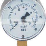 63mm Capsule Mbar Gas Pressure Gauge Brass Connection thumbnail-1