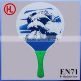 Dolphins Logo Popular Custom TOP QUALITY Wooden Beach Tennis Racket/beach Paddle Rackets With Beach Ball Set Wholesale