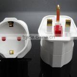 CE ROHS Approved Reliable PC UK Ireland HK Malaysia Singapore to Schuko Germany EU Plug Travel adapter Converter