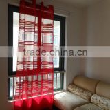 cheap red plain stripe dorisa window curtain models
