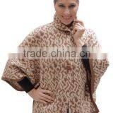 ALPACA WOOL CAPE/CARDIGAN WITH DESIGNS