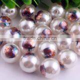Look!! 2016 Fashion Chunky Round Loose Acrylic Bubblegum Ball 20mm Pearl Print Cartoon Character Large Pearl Beads For Jewelry! thumbnail-1