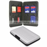 SW1301 Silver Micro SD MicroSD TF Card Holder SDXC Storage Holder Memory Card Case Bag Protector Metal Aluminum